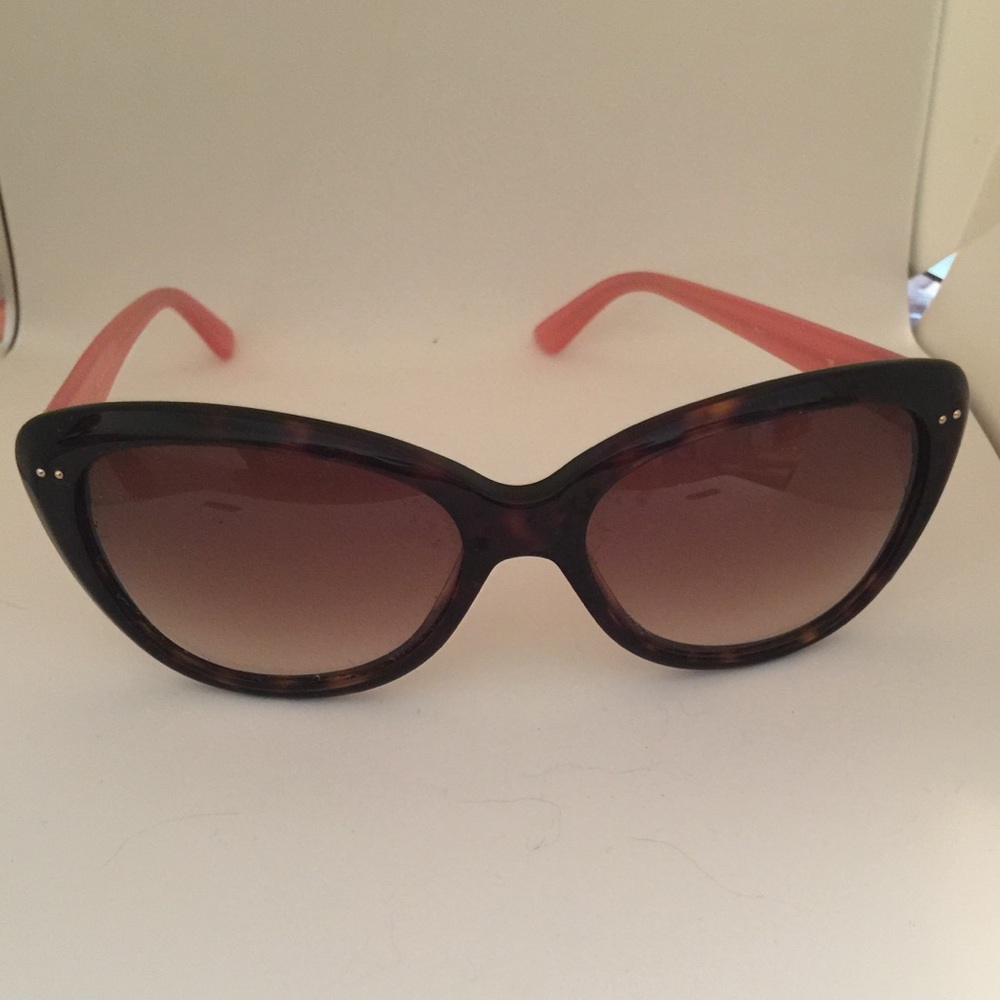 Kate Spade pink and brown sunglasses with case